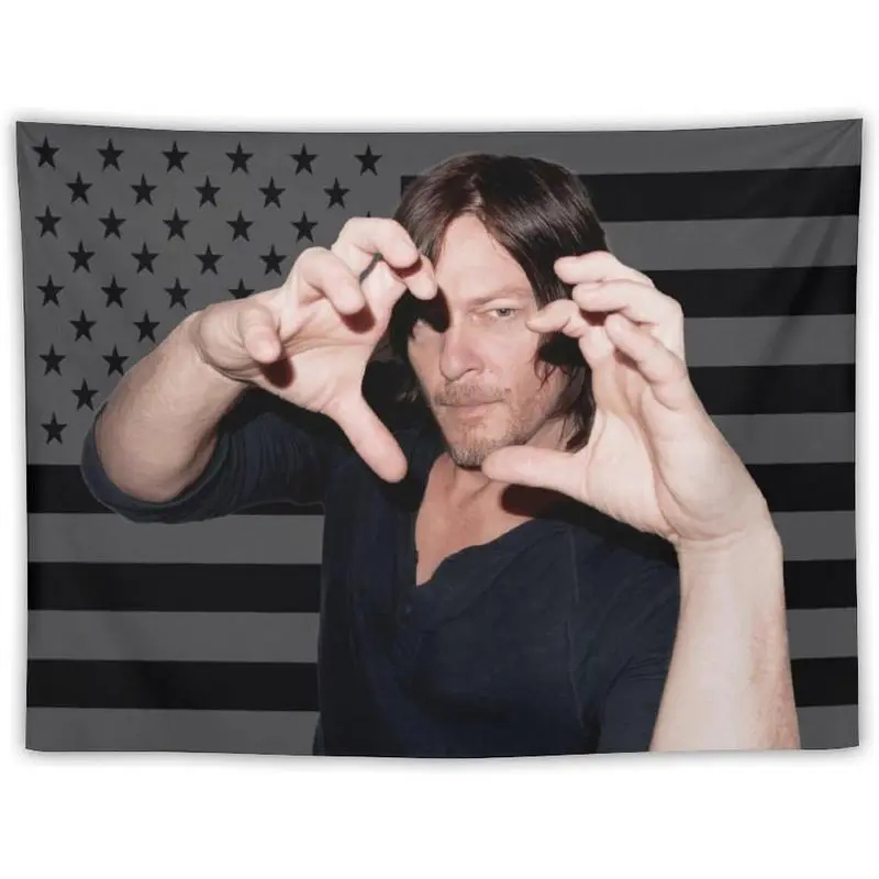 VIKAMA Daryl Dixon USA Flag Ta - Wall Scroll Tapestry review and price