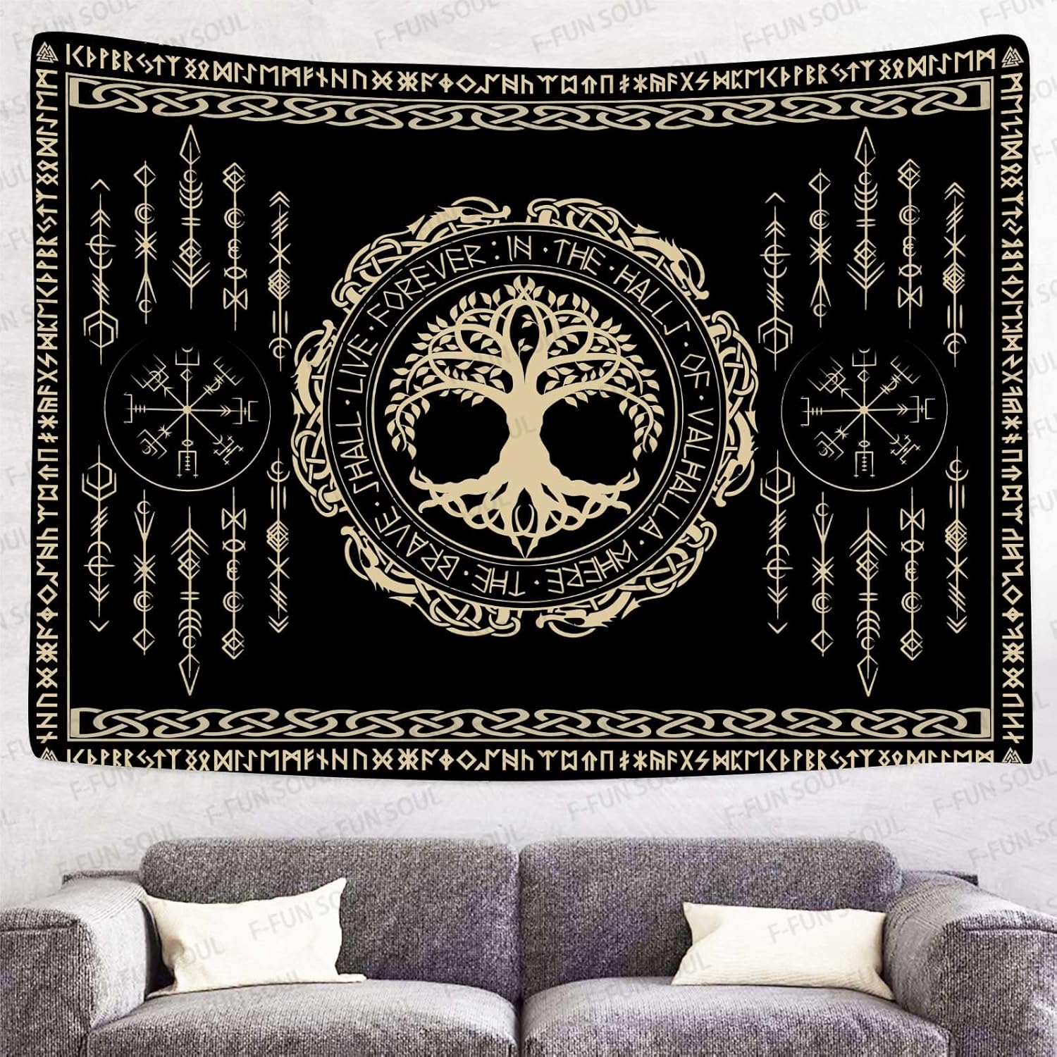 Norse Mythology Tapestry Indie - Wall Scroll Tapestry review and price